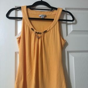 Yellow jeweled tank top